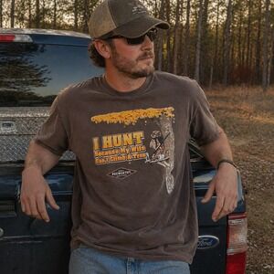 Vintage Foxworthy Hunting Graphic T Shirt Funny Redneck Wear Brown Men's Large